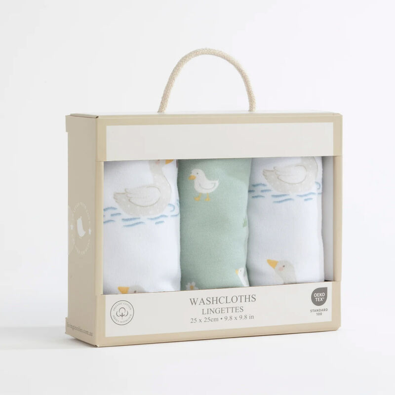 Living Textiles 3-Pack Wash Cloths image number 1